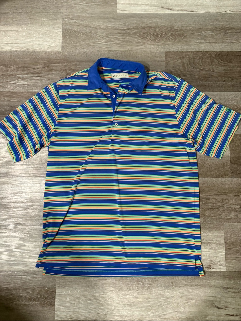 Donald Ross Multicolor Stripe Polo Shirt - Blue Collar